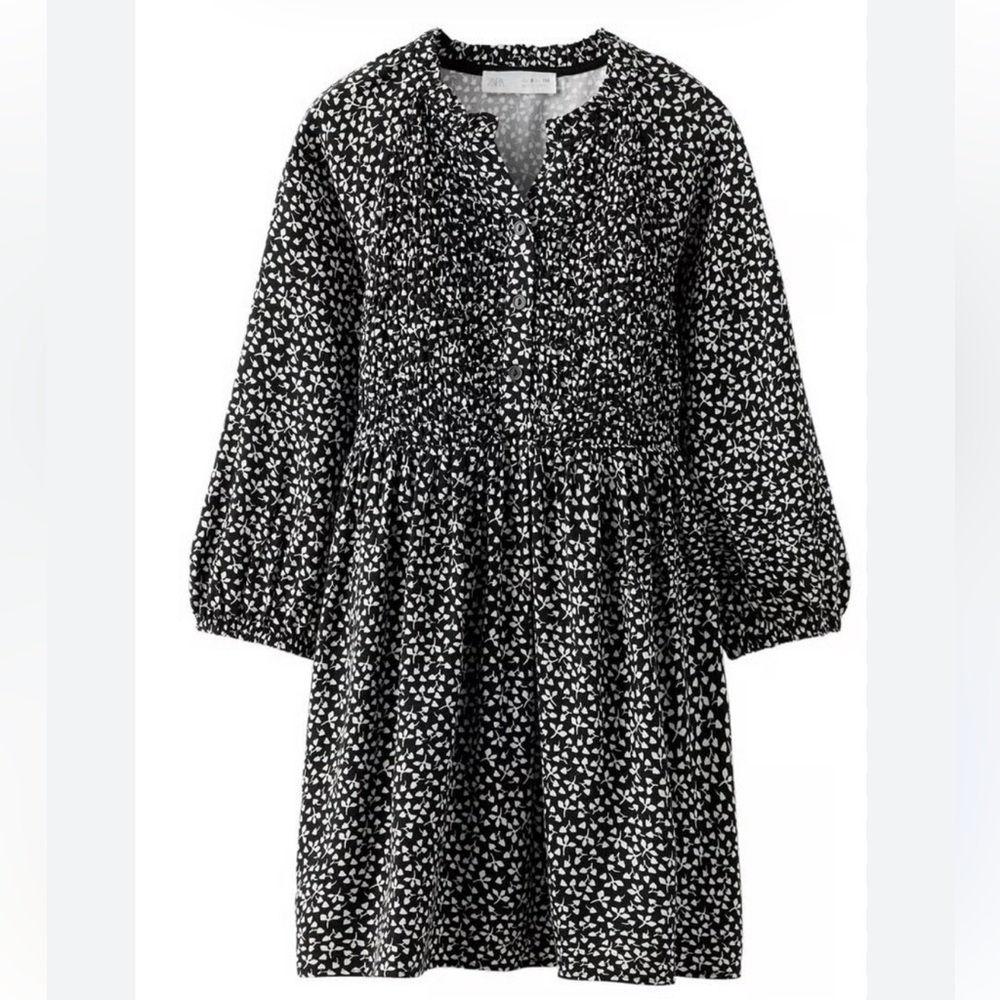Zara LEAF PRINT DRESS - Junior or Petite - Zara size 13-14 cm 164 - Picture 9 of 11